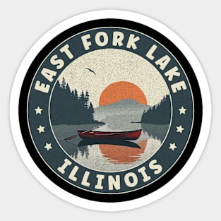 East Fork Lake Illinois Sunset Sticker